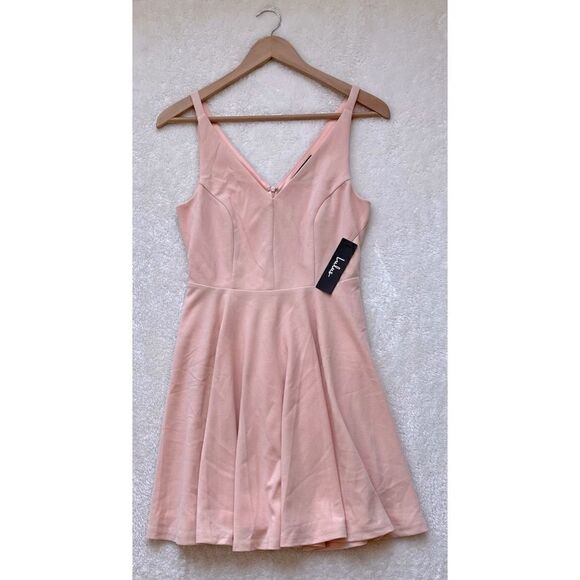 NWT Lulus Darling Delight Blush Skater Dress, Size Small - Picture 5 of 9
